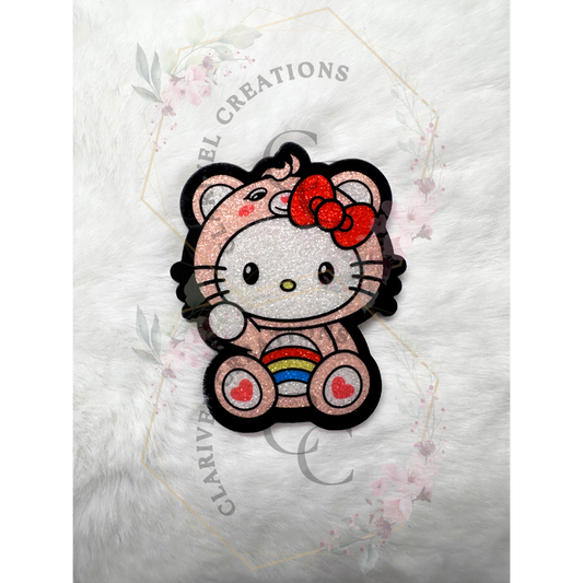 Kitty Rainbow Bear Badge reel